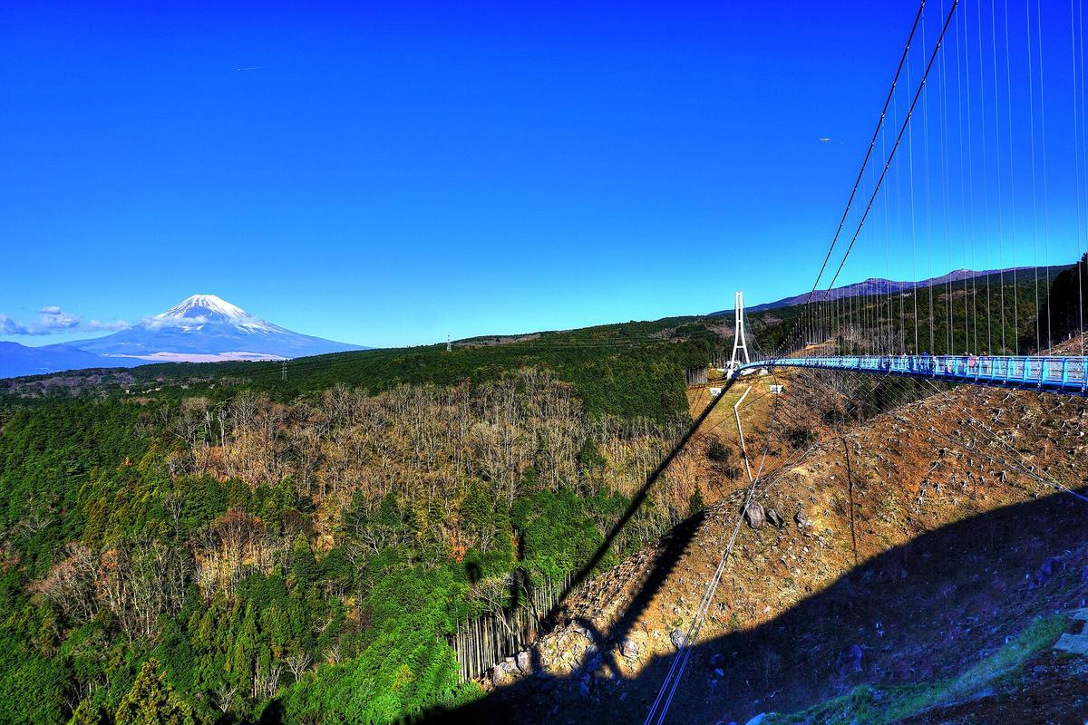 三島スカイウォークと富士山