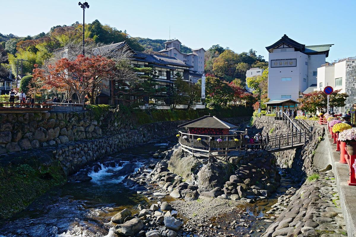 修善寺温泉の川沿い